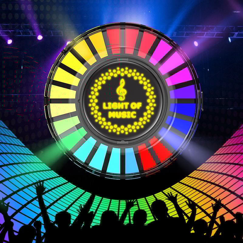 🌈Car RGB LED Rhythm Ambience Light with Voice Control