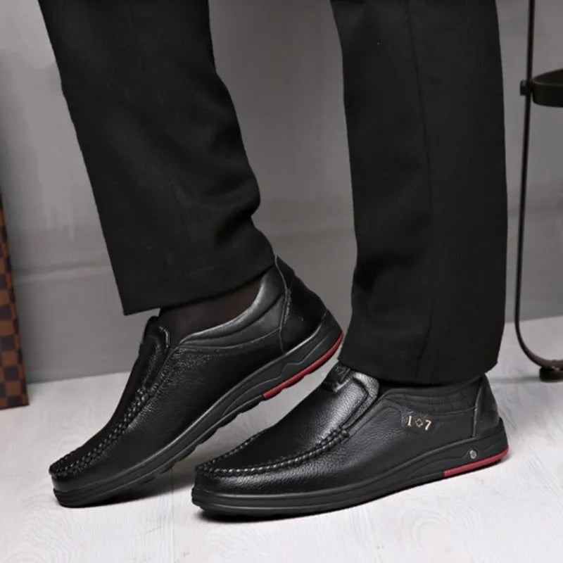 Zapatos ortopédicos de cuero para negocios británicos para hombre