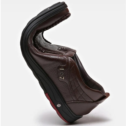 Zapatos ortopédicos de cuero para negocios británicos para hombre