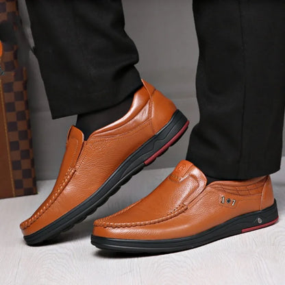 Zapatos ortopédicos de cuero para negocios británicos para hombre