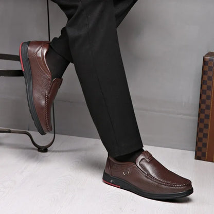 Zapatos ortopédicos de cuero para negocios británicos para hombre