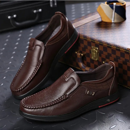 Zapatos ortopédicos de cuero para negocios británicos para hombre