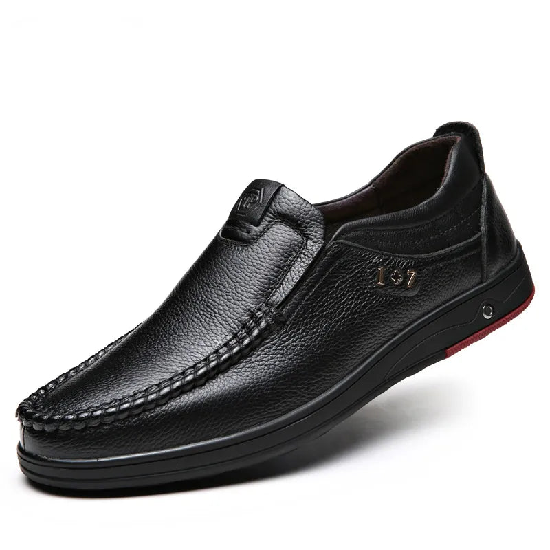Zapatos ortopédicos de cuero para negocios británicos para hombre