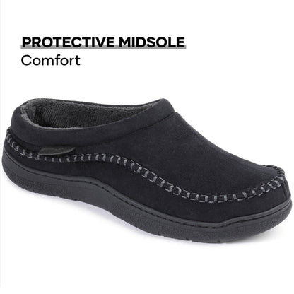 🎁Winter Sale 50% Off🎄Men's Non-Slip Warm Plush Wide Toes Slip-On Slippers