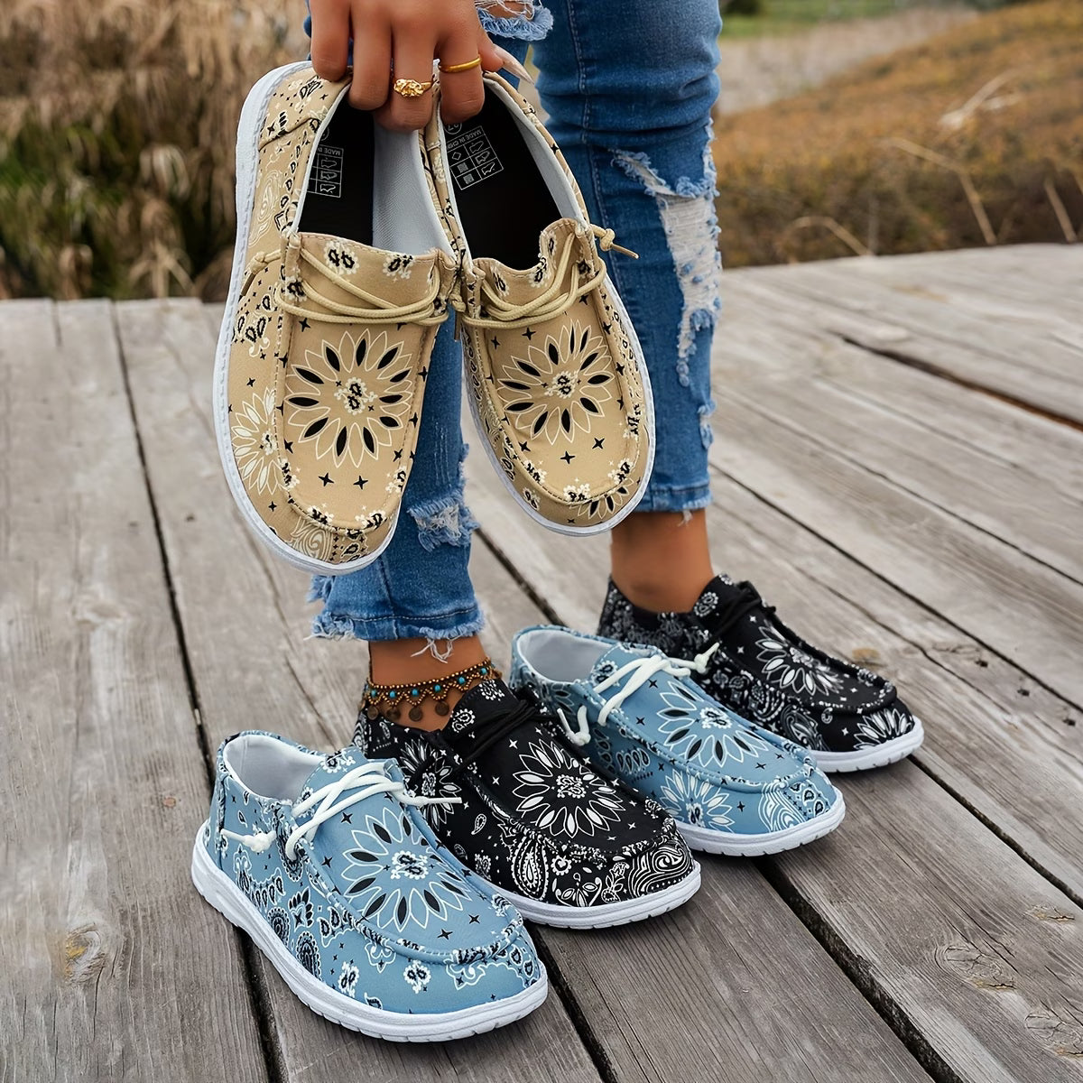 Women's Wide Toe Comfort Slip-on Shoes, Lightweight Orthopedic Walking Sneakers
