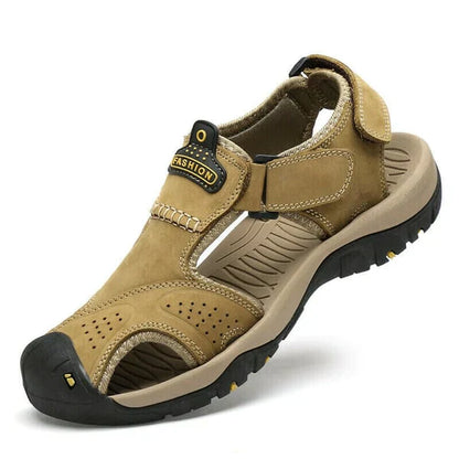 On This Week Sale off 50%🔥 Men's Outdoor Leather Orthopedic Summer Sandals