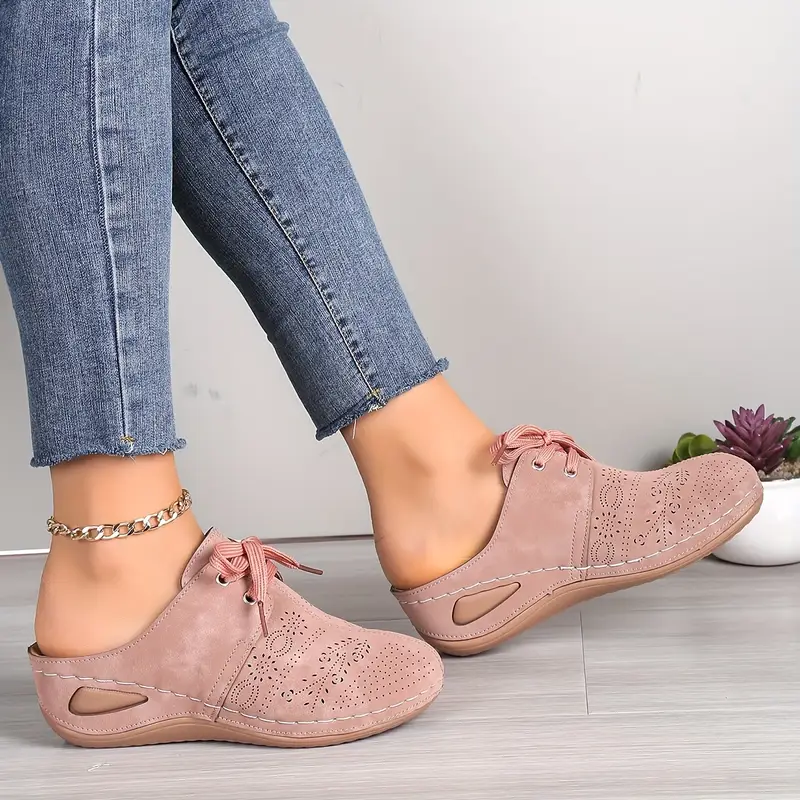Summer Sale 50% Off❤️Women’s Summer Comfort Orthopedic Mule Sandals,  Slip-On, Round Toe with Lace-Up Design