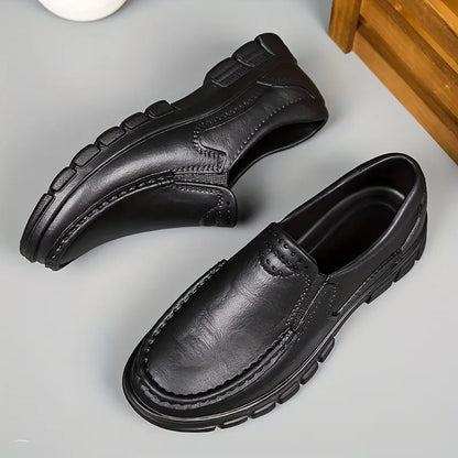 Men’s Black EVA Slip-on Work Shoes - Comfortable Chef Shoes for Driving and Office Use, All-Season Casual Footwear