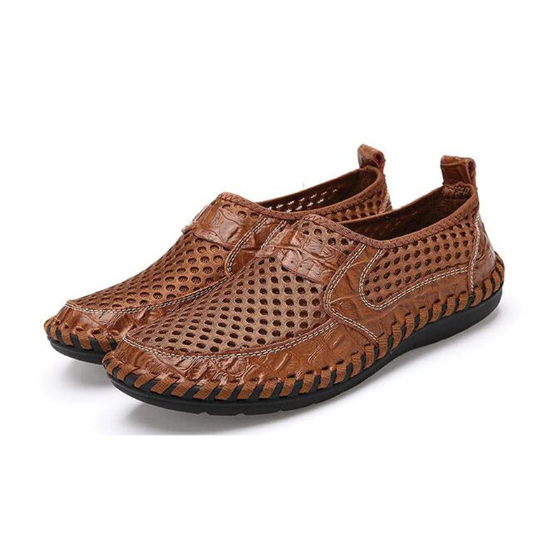 Early Summer Sale 49%🔥 Mens' Summer Slip-on Shoes, Breathable Mesh Leather Loafers