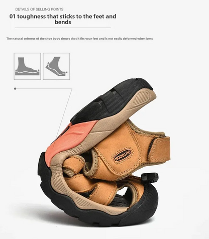 Early Summer Sale 50% Off💝 Plus Size Summer Casual Outdoor Orthopedic Slip-on Shoes, Summer Hiking Sandals