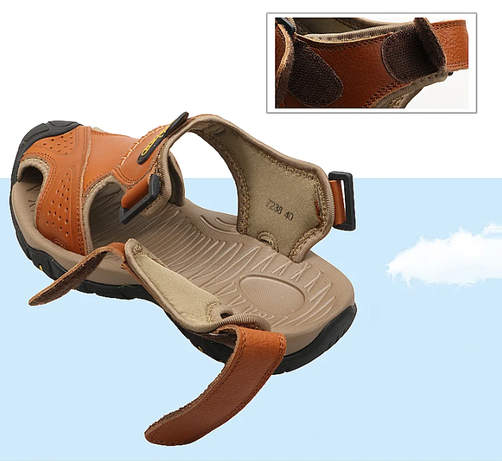 On This Week Sale off 50%🔥 Men's Outdoor Leather Orthopedic Summer Sandals