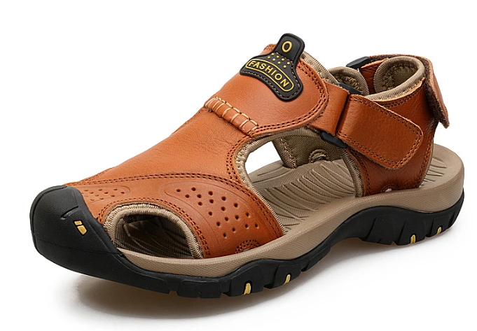 On This Week Sale off 50%🔥 Men's Outdoor Leather Orthopedic Summer Sandals