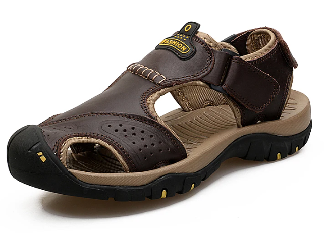 On This Week Sale off 50%🔥 Men's Outdoor Leather Orthopedic Summer Sandals