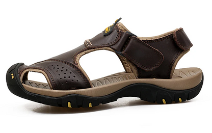 On This Week Sale off 50%🔥 Men's Outdoor Leather Orthopedic Summer Sandals