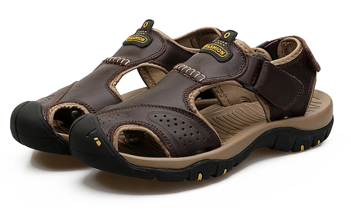On This Week Sale off 50%🔥 Men's Outdoor Leather Orthopedic Summer Sandals