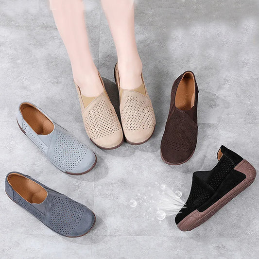 Spring & Summer 50% Off💝 Women’s Orthopedic Flats Platform Walking Shoes, Comfort Leather Loafers