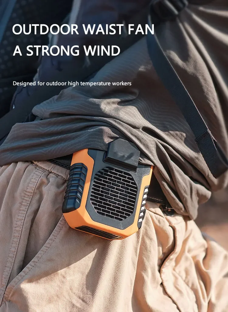 Summer Sale 50% Off🔥 2025 Smart AI Long-lasting Battery Powerful Portable Waist Clip Fan, Wearable Hanging Neck Fan