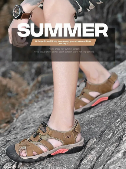 Early Summer Sale 50% Off💝 Plus Size Summer Casual Outdoor Orthopedic Slip-on Shoes, Summer Hiking Sandals