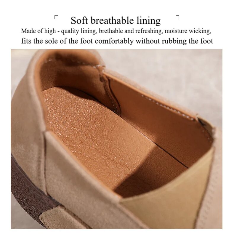 Spring & Summer 50% Off💝 Women’s Orthopedic Flats Platform Walking Shoes, Comfort Leather Loafers