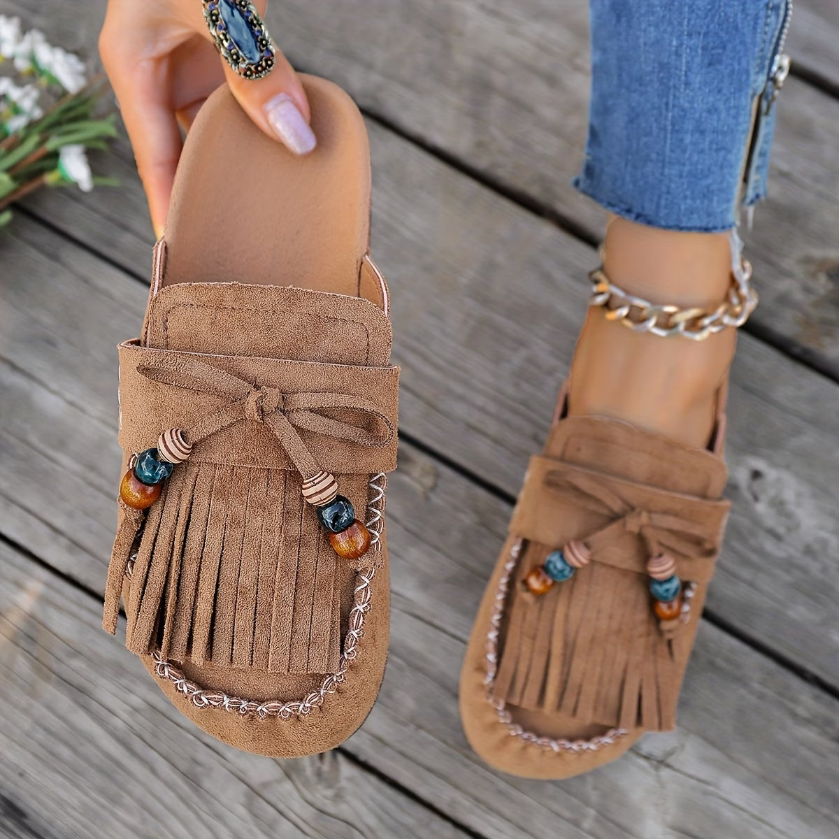 Women's Slip-on Shoes, Wedge Heel Thick Soled Sandals