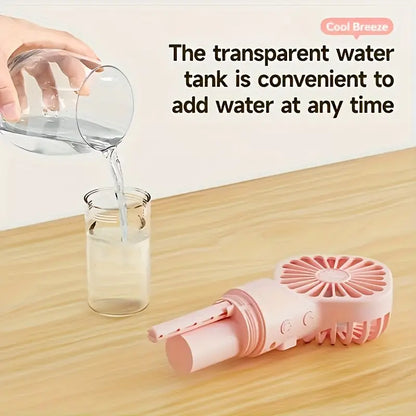 🔥Summer Sale 50% Off ❄️2-in-1 Handheld Portable Spray Mist Fan with USB Rechargeable