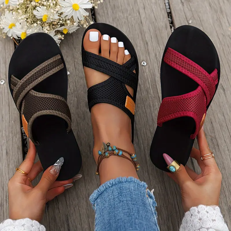 🌸 Last day 49% Off ❤️ Women's Breathable Orthotic Strappy Flat Sandals