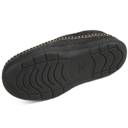 🎁Winter Sale 50% Off🎄Men's Non-Slip Warm Plush Wide Toes Slip-On Slippers